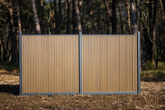 Composiet schutting Rhombus Teak Verticaal - Afbeelding 2