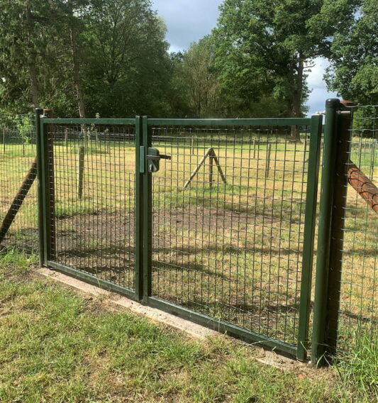 dubbele tuinpoort grasveld