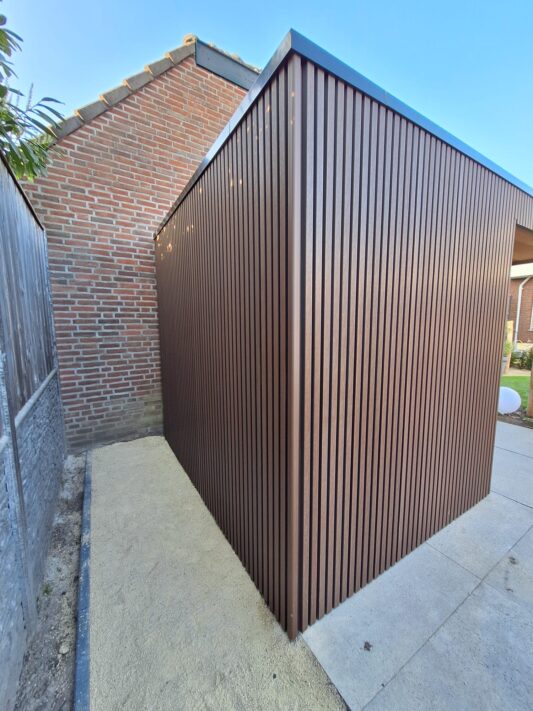 Composiet gevelbekleding Rhombus Teak/zwart - Afbeelding 3